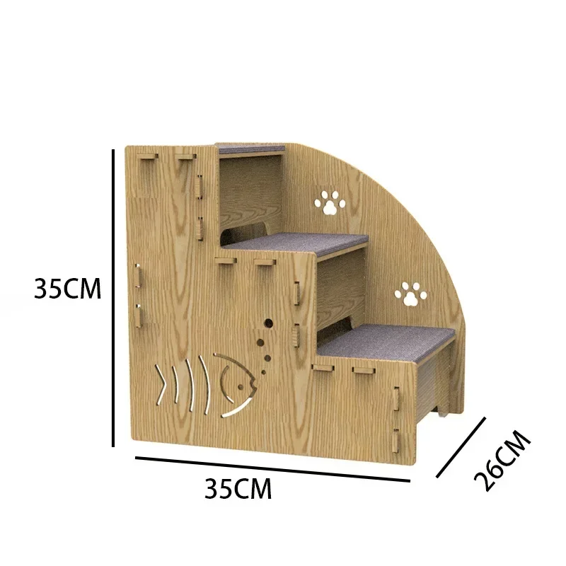 Dog Stairs & Steps Wood Pet Stairs & Ramp For Medium/Small Dogs Old Cats Dog/Cat Ladder Wood Non-Slip For Beds And Cars