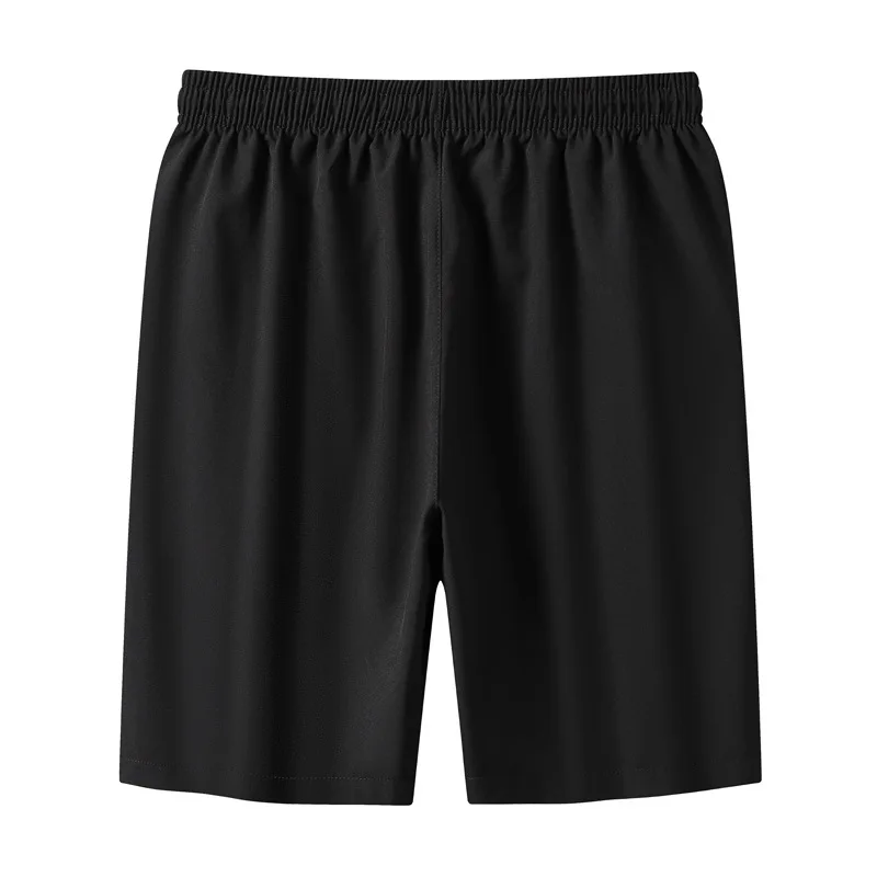 Outdoor Shorts Men Zippered Pocket Shorts Men's Knee-length Ice Silk Beach Shorts with Zipper Pockets Drawstring for Holiday 4