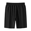 Outdoor Shorts Men Zippered Pocket Shorts Men's Knee-length Ice Silk Beach Shorts with Zipper Pockets Drawstring for Holiday 4