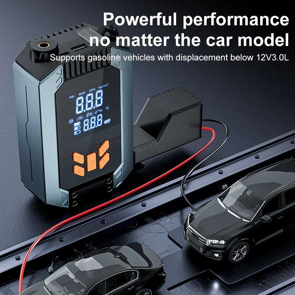 Wireless Lithium Inflatable Pump Emergency Starter Power All-In-One Smart Tyre Pump air pump electric tire inflator tire inflator inflatable pump tire inflator gun