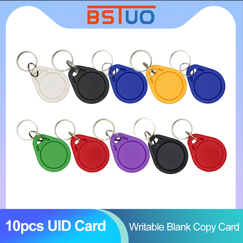 10pcs/lot UID KeyFob 13.56MHz Block 0 Sector Writable IC Card Clone Changeable Smart Keyfob Key Tag 1K S50 RFID Access Control