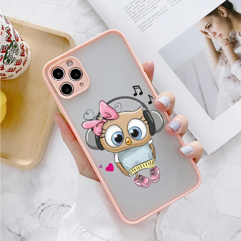 Adorable Owl Shockproof Phone Case – Durable Back Cover with Cute Design