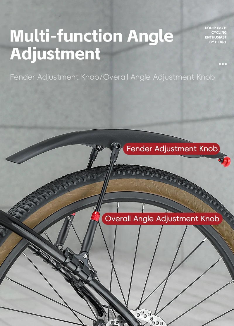 Description Picture 6 of itemWEST BIKING Bicycle Mudguard Bike Fender PP Soft Plastic Mudguard With Taillight Suitable For 26-29 Inch Mountain Bike Access