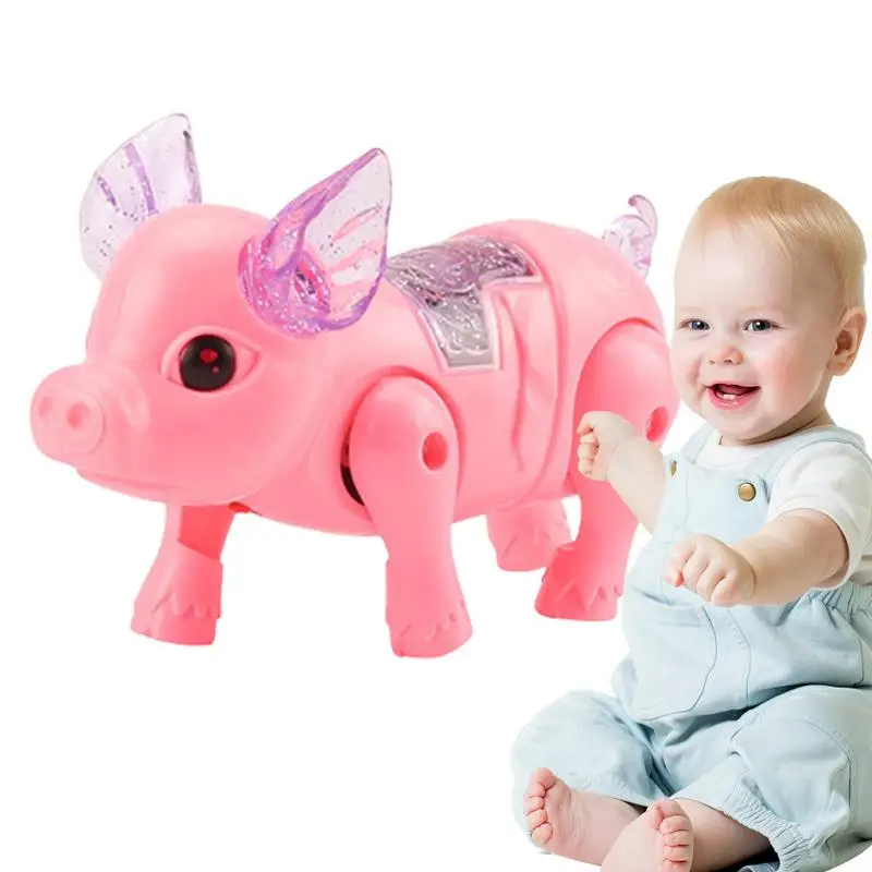 Walking Pig Toy Interactive Pig Pet Toy Animated Gift For Boys And Girls Toddler Twitch Nose Tail Walking Children Birthday Gift 5