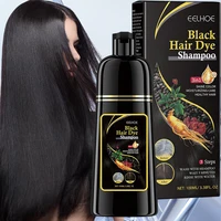 Shampooing de coloration instantanée 3 en 1, changement de couleur des cheveux gris à noir, couleur noire naturelle pour hommes et femmes, teinture capillaire, nourrissant en profondeur 2