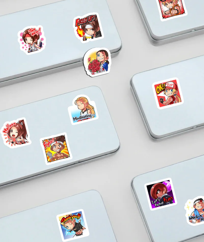 40 Stück Cartoon-Q-Version-Charaktere von King of Fighters Aufkleber Aufkleber für Laptop Notebook Tagebuch Lustige Dekoration Aufkleber Spielzeug – Detail 6