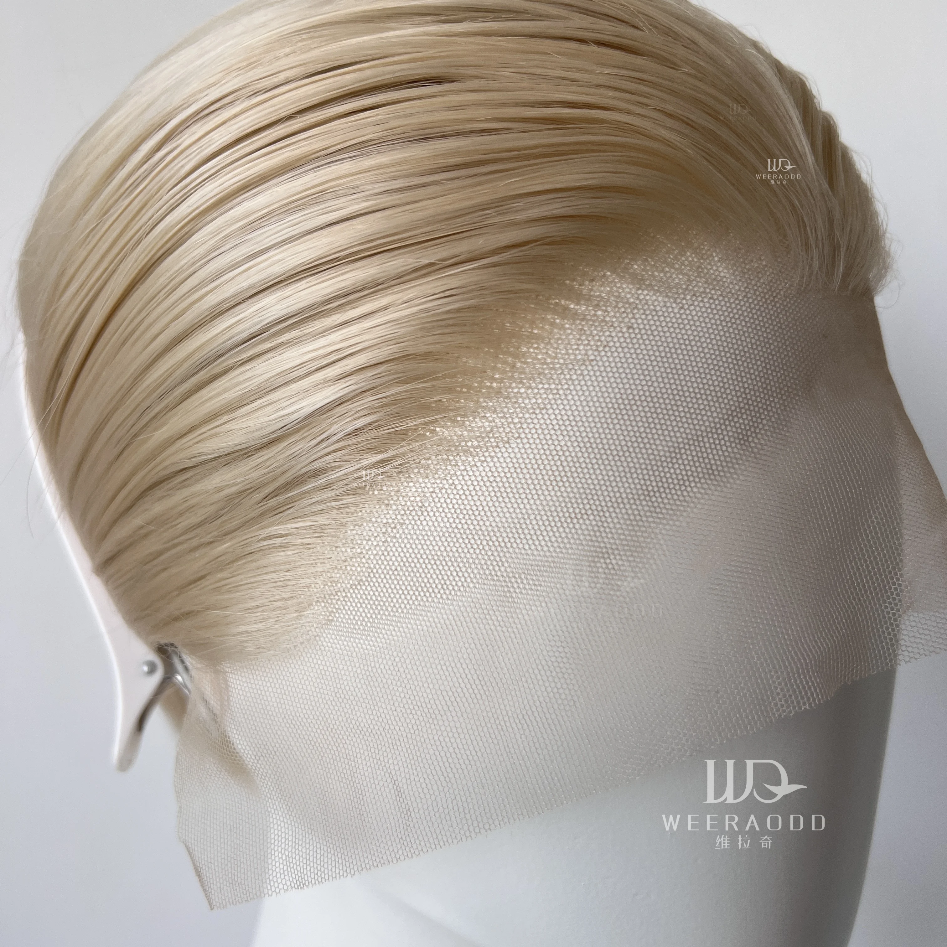 Blonde Lace Front Wigs for Men Short Bob Cut Synthetic Hair 13x4 Lace Front Wigs Free Part Natural Hairline 150%