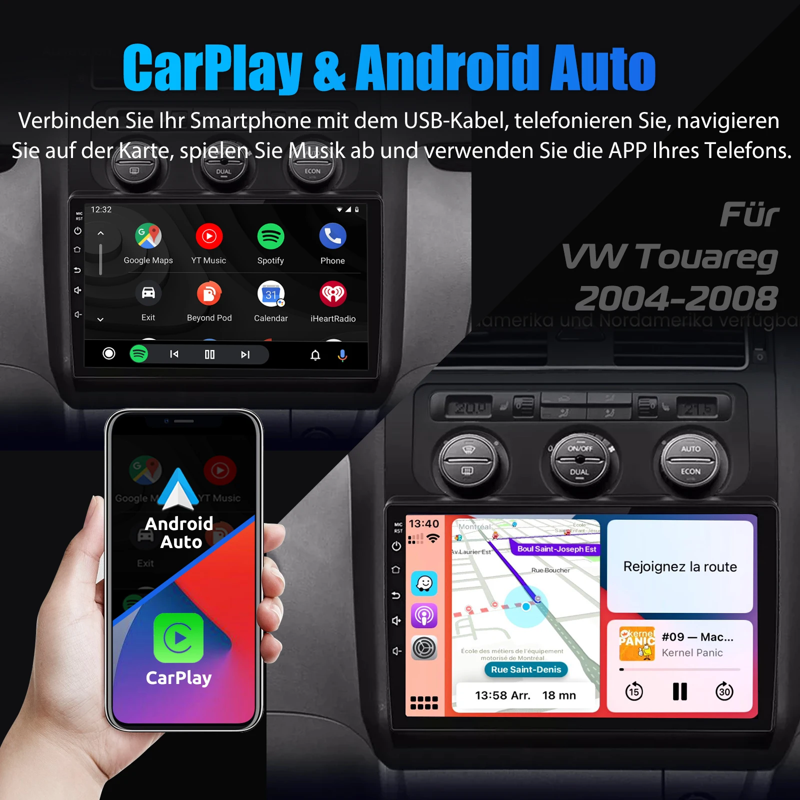 ESSGOO Für VW Touran 1T1 1T2 1T3 2003-2010 10,1" HD Touchscreen Android 14 Wireless CarPlay Android Auto Autoradio GPS Navigation WIFI Lenkradsteuerung Bluetooth Mirror Link FM 2+32G/2+64G/4+64G – Detail 10