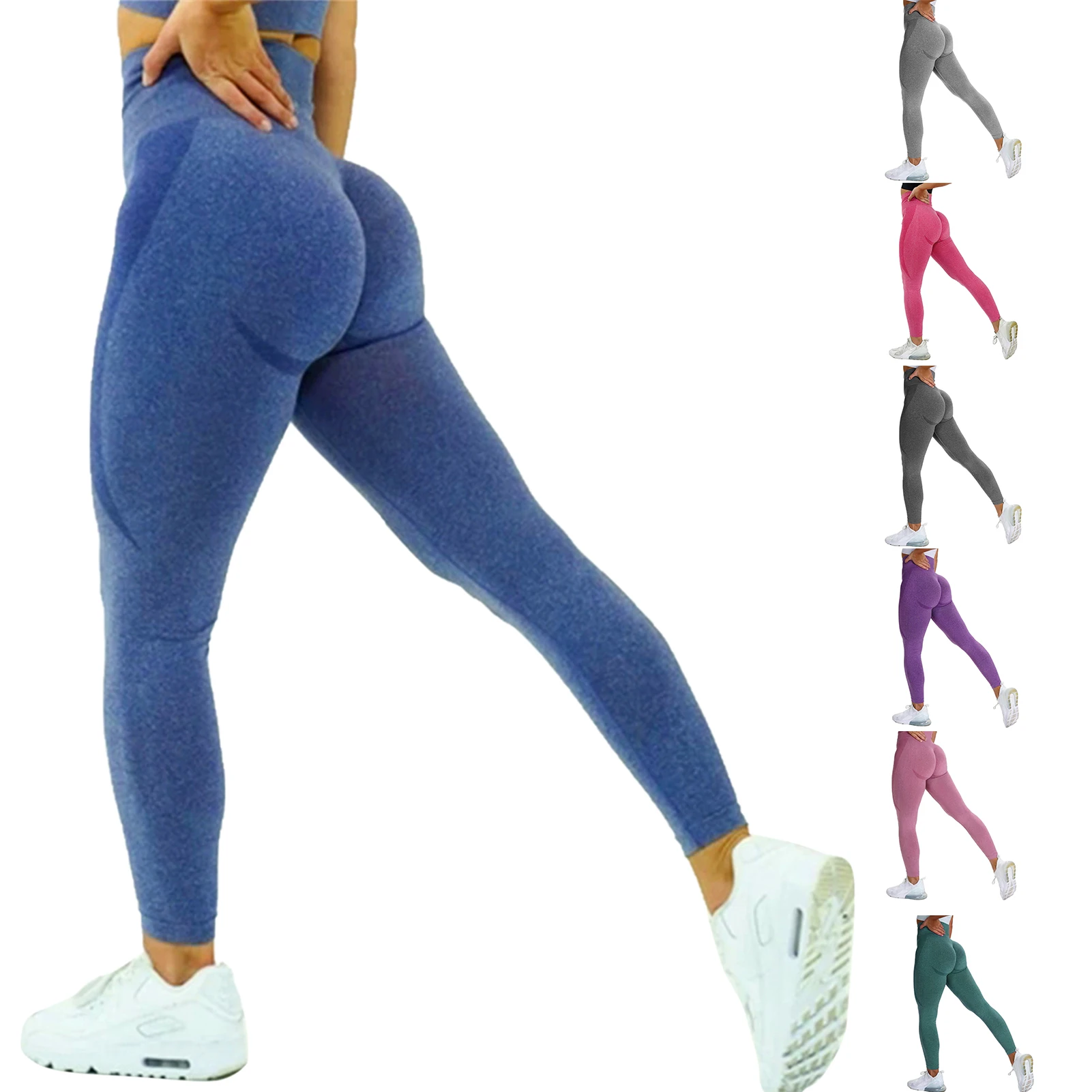 Fitness Women Sport Seamless Leggings High Waist Elastic Solid Yoga Leggings Gym Trainning Joggings Pants Female Gym Accessories