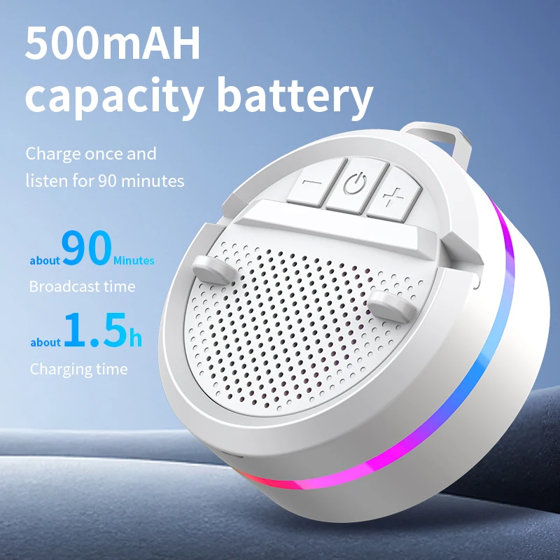 Mini RGB Light Bluetooth Speaker Portable Shocking Sound Audio Player  Wireless MP3 Music TF Card Player for Home Office Travel