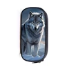 Lion With Crown Paint Pencil Case Snow Wolf / Colorful Tiger Cosmetic Bags For Teenager Pencil Box Women School Cases Supplies 2