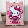 31 Style Sanrio Hello Kitty Cartoon Soft 3D Cute Flannel Blanket Throw Blanket for Living Room Bedroom Bed Sofa Picnic Kids Gift 4