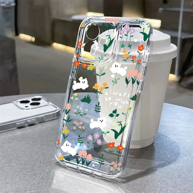 Floral Shockproof Phone Case – Elegant Flower Design, Ultra-Durable Protection