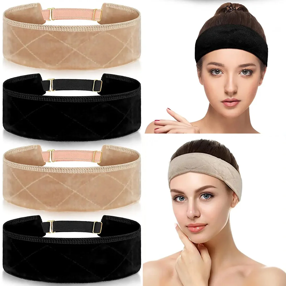 Adjustable Elastic Band for Wigs 2pcs Non-slip wig elastic band for keeping  wigs in place (Nude)