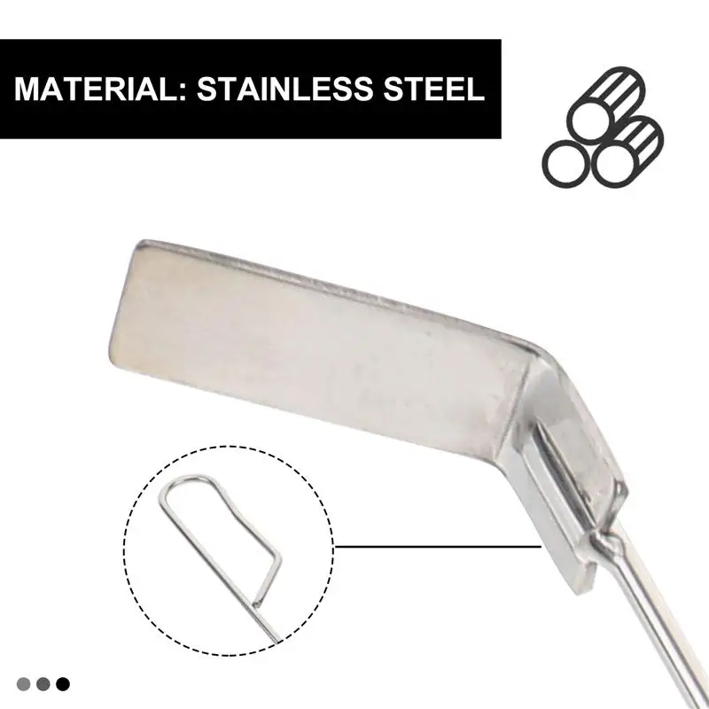 Stainless Steel Charcoal Ash Rake BBQ Ash Tool Rake Poker For Kamado Joe Charcoal Smoker Wood Burning Stove 46cm barbecue tools