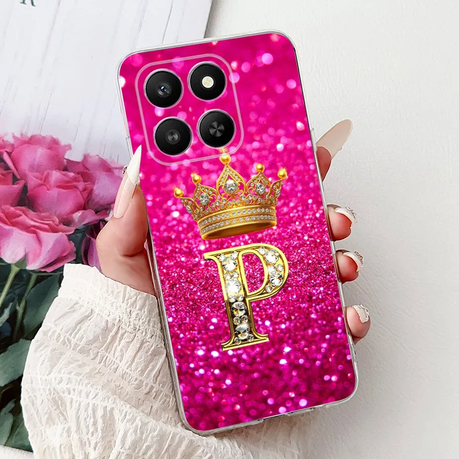 Enhanced Soft Silicone Phone Case with Crown Letters Design