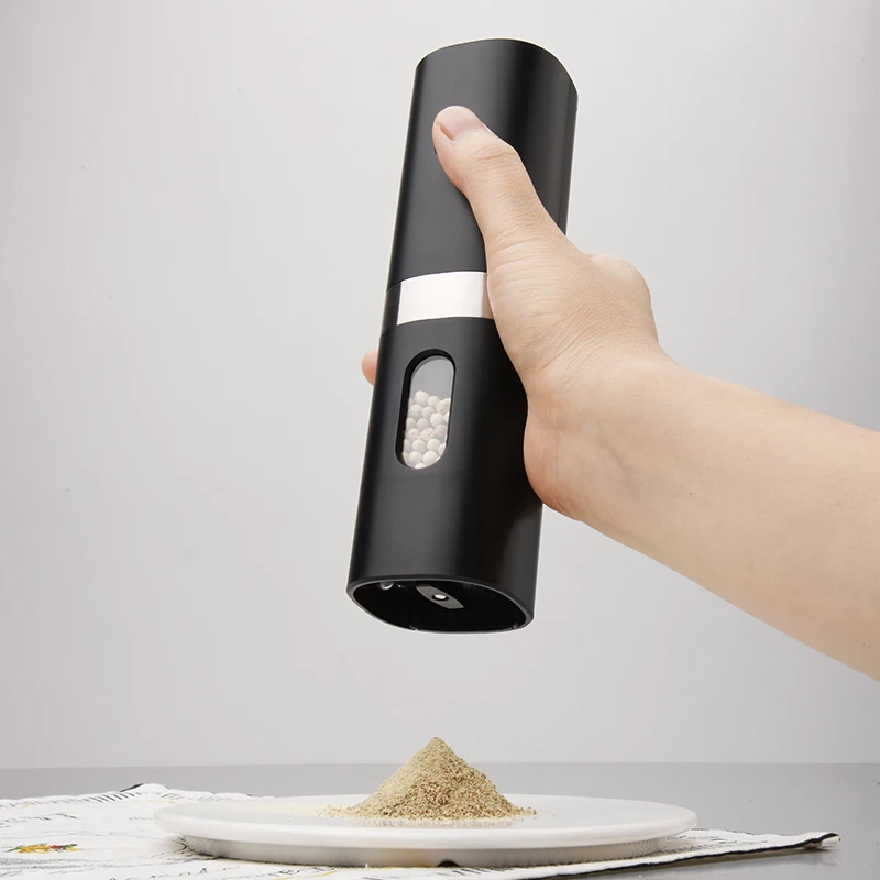 Kitchen Tools Electric Automatic Salt and Pepper Grinder Set Mill Refillable with Rechargeable Base 2 Adjustable Coarseness Mills LED Light