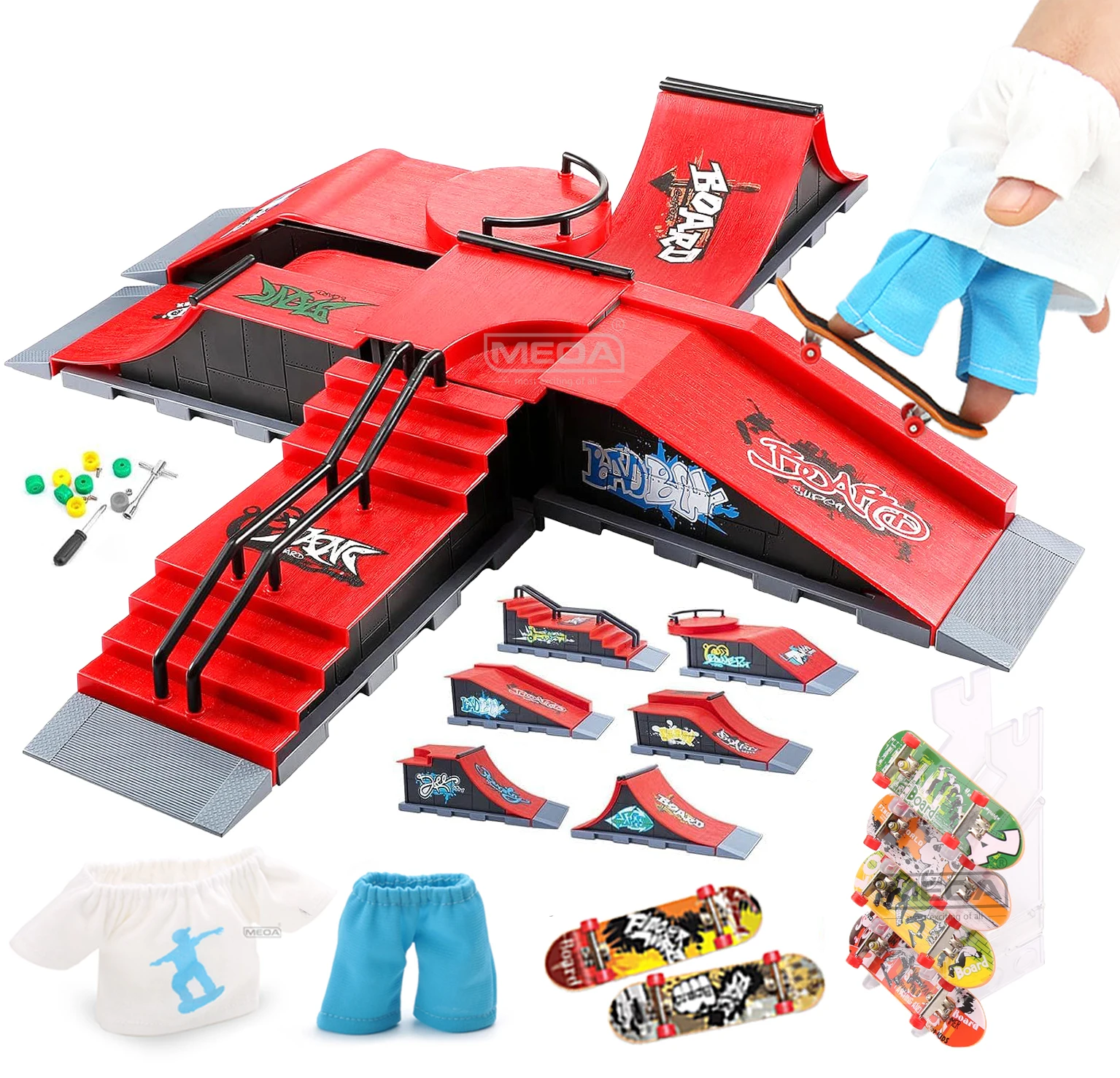 DIY Finger Skatepark 6-in-1 1