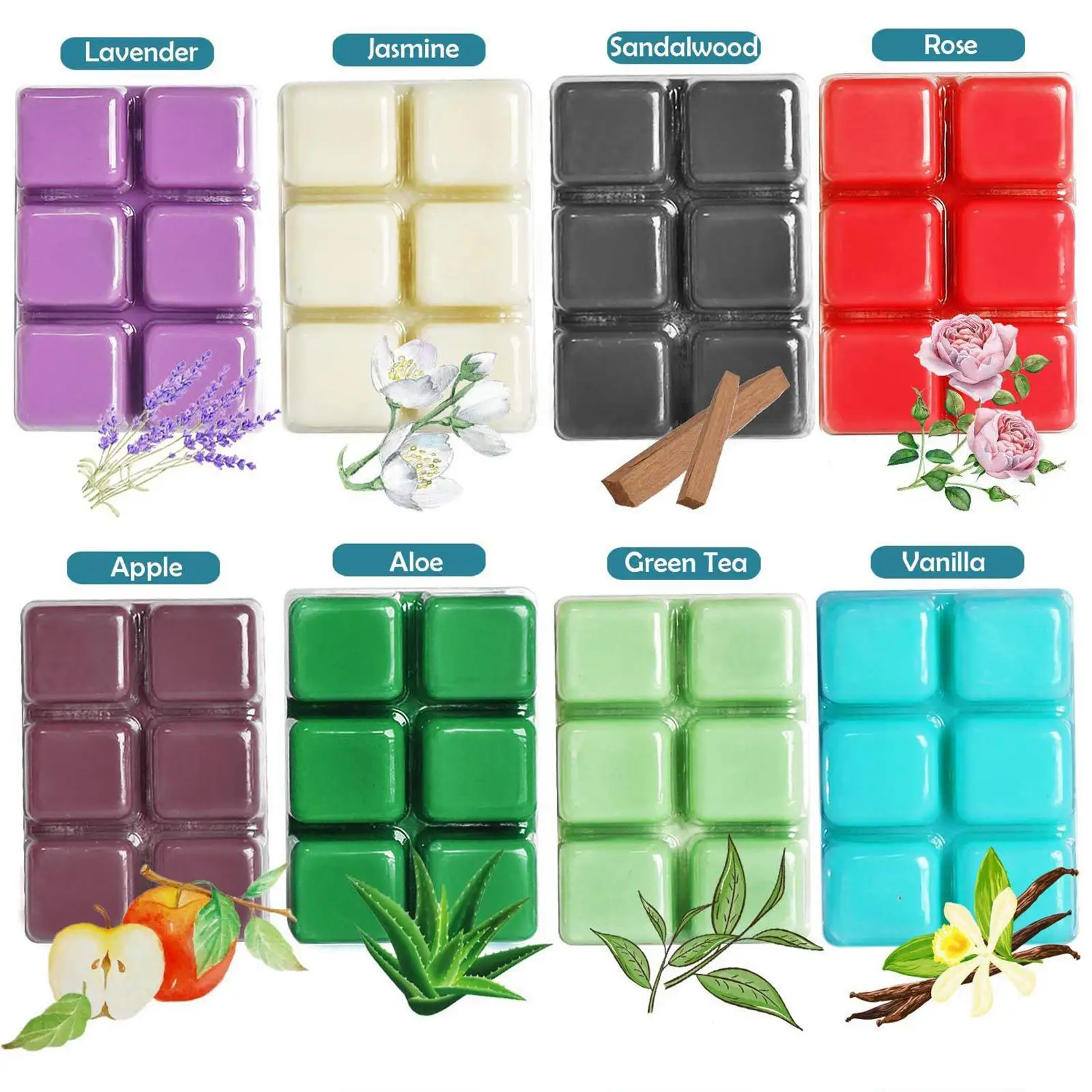 Scented Soy Wax Melts - 6 Cube 5.2oz Highly Scented Soy Wax Cubes for ,  Candle Making, Home Fragrance, for Warmer, - AliExpress