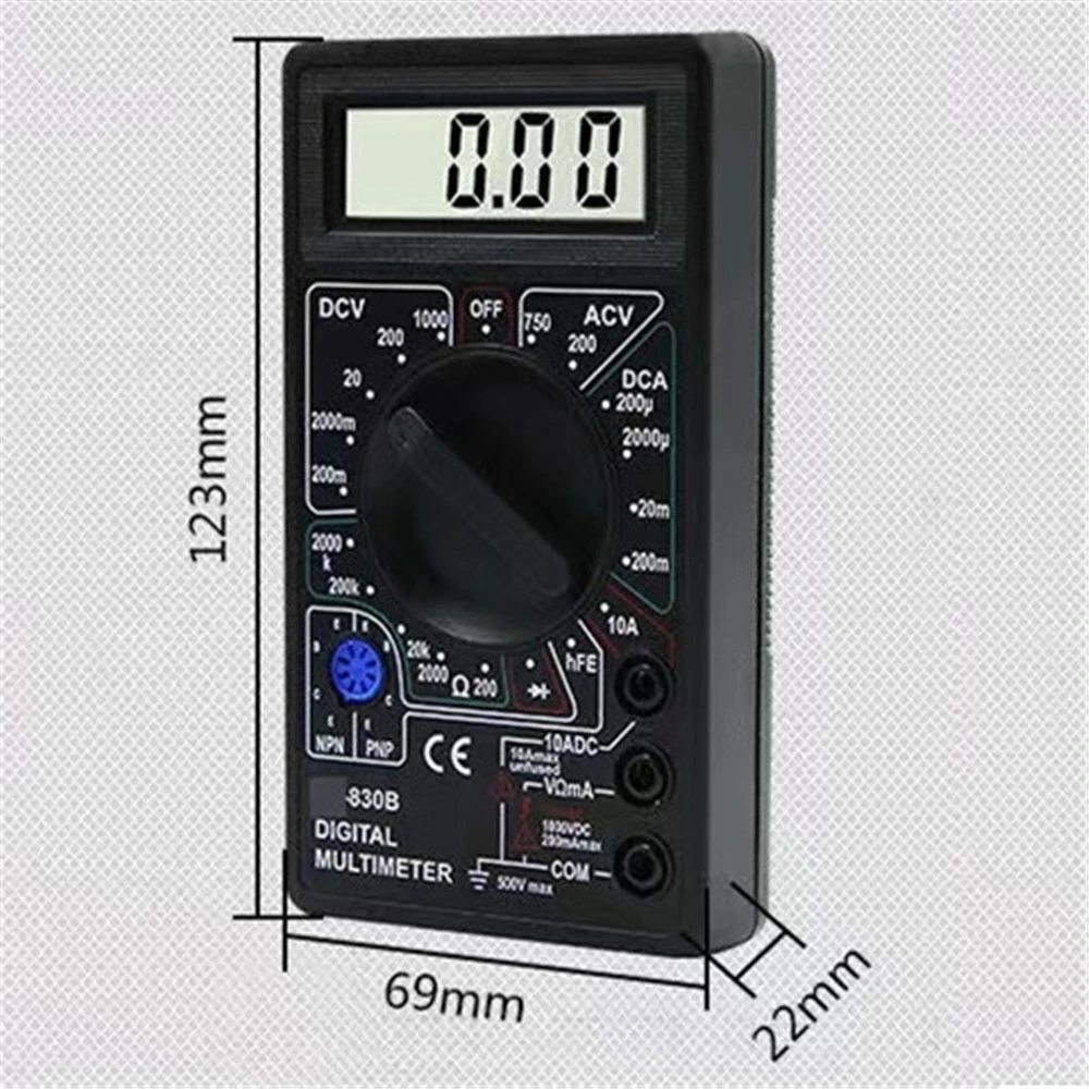 Digital Display Multimeter Handheld AC / DC Voltmeter Ammeter Ohm Resistance Diode Triode Tester Data Retention digital multimeter multimeter tester