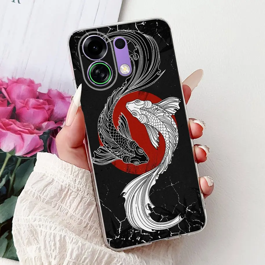 Luxury Painted Cartoon Dragon Cat Soft Silicone Phone Case