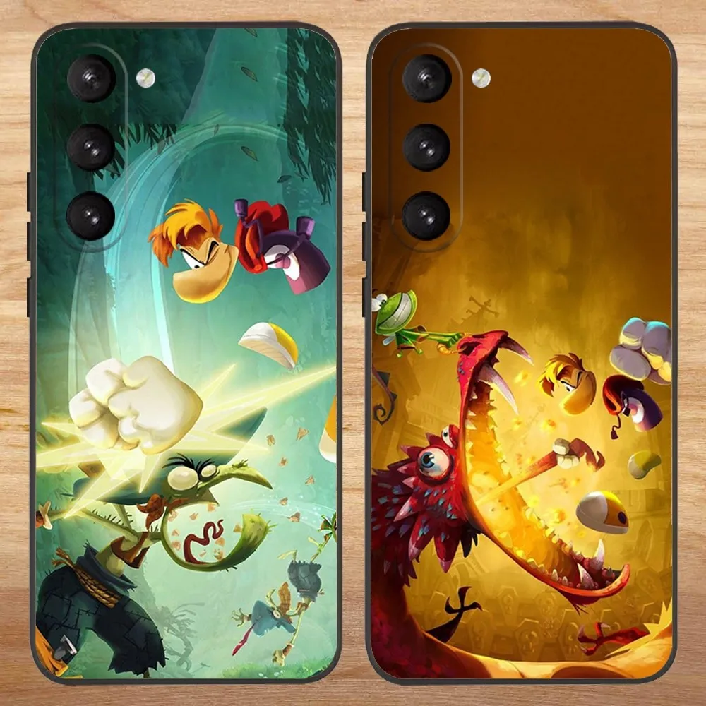 Custodia Per Telefono Game Rayman Legends Per Samsung S23,23,22,30,21,10,9,Note20 Ultra,Lite,Ultra,5G,Plus,Fe, Custodia Morbida Nera