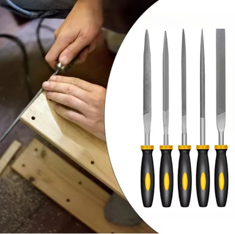 5Pcs Small Diamond-Files Needle Set 3×140mm Mini Needle File Kit Pocket Diamond-Files DIY Woodworking Hand Tools