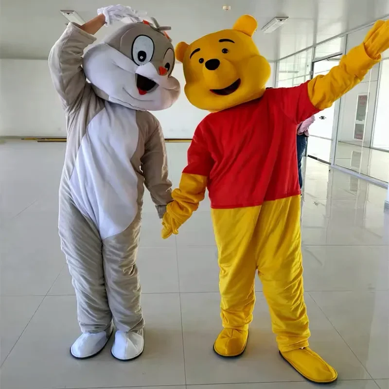 

Cosplay Winnie the Pooh bear Mascot Costume Cartoon character Advertising Costume Party Animal carnival Celebration stage shows