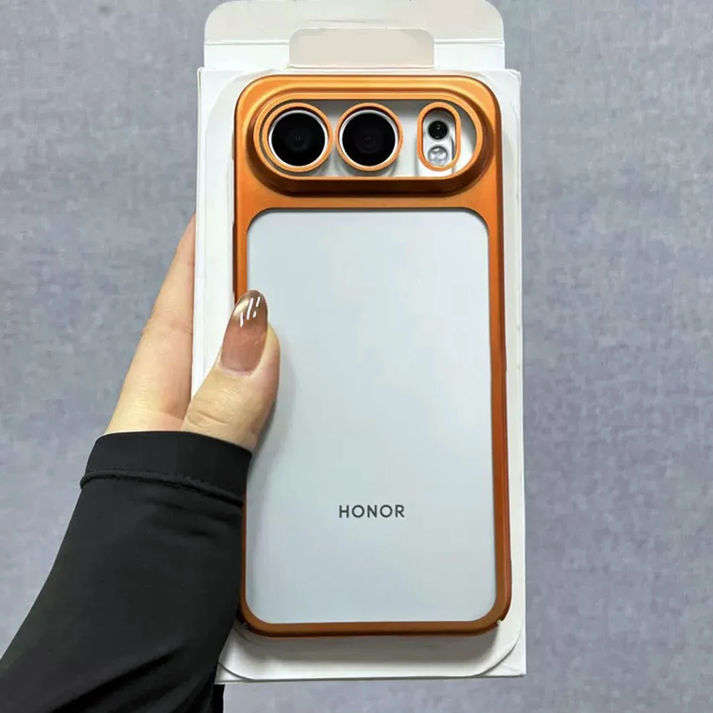 Luxury Matte Ultra Thin Hard Case with Plating Camera Film Protection - Frosted Shockproof Cover