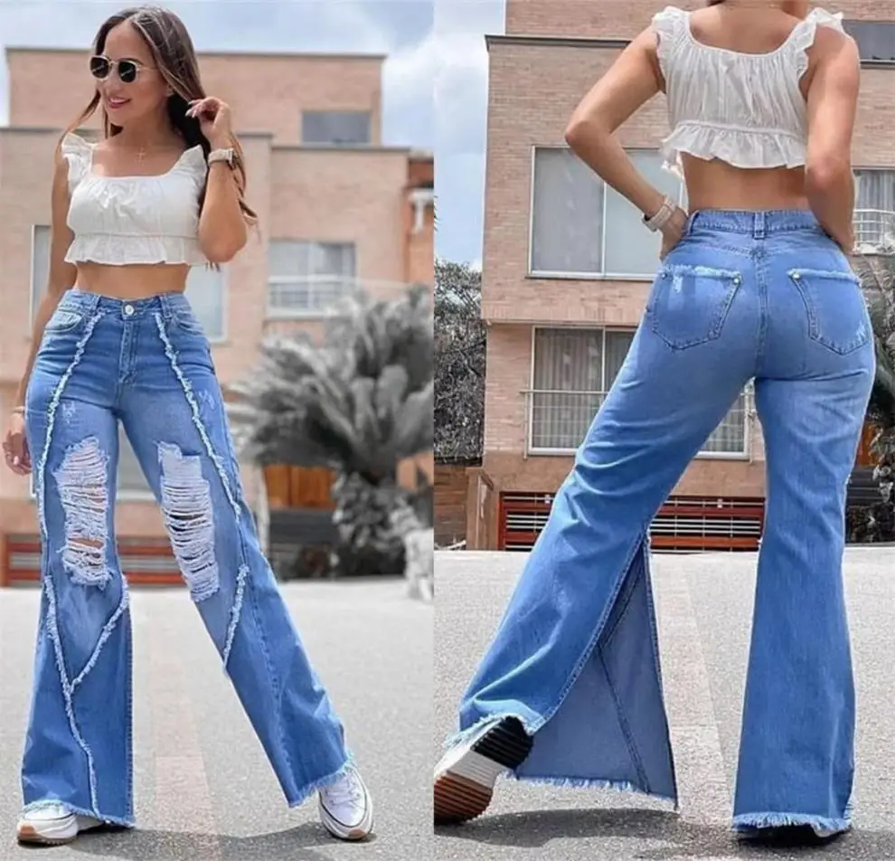 Pantalones vaqueros anchos para mujer, ropa vaquera para mujer Y2k, pantalones vaqueros cintura alta para mujer de los años 90, ropa Harajuku de moda 2022| | - AliExpress