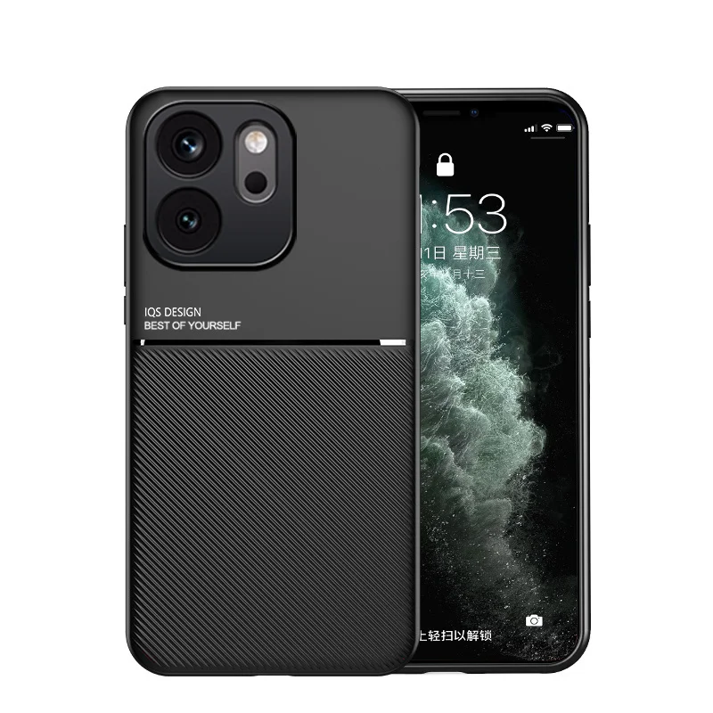 Luxury Magnetic Holder Phone Case with Soft Leather Cover - Premium Protection