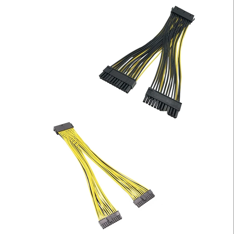 

Новый двойной блок питания 20 + 4Pin для майнинга, 24 контакта, ATX, телефонная линия 18AWG