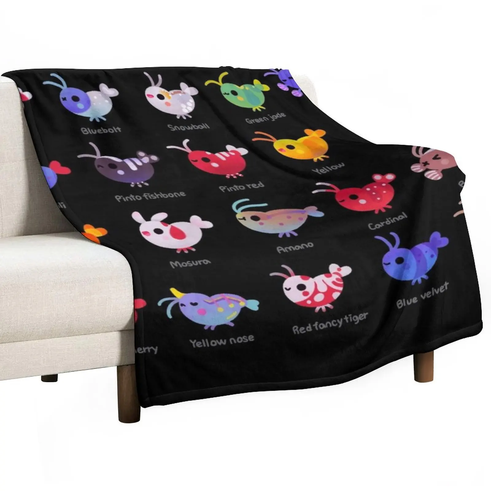 

Freshwater shrimp - name Throw Blanket Fashion Sofa Blankets manga Soft Blanket Decorative Sofa Blanket