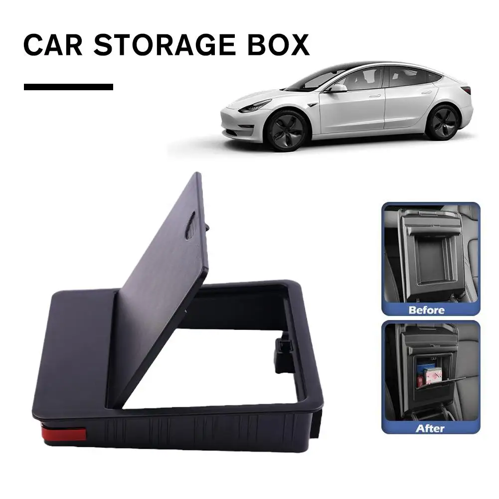 Per Tesla Model Y 3 Car Bracciolo Holder Box Center Console Organizer Bracciolo Scatola Di Immagazzinaggio Nascosta Per Accessori Tesla Model 3