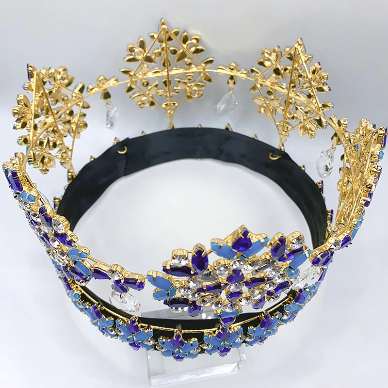 Levery Miss World Crown with Shining Rhinestone Full Circle