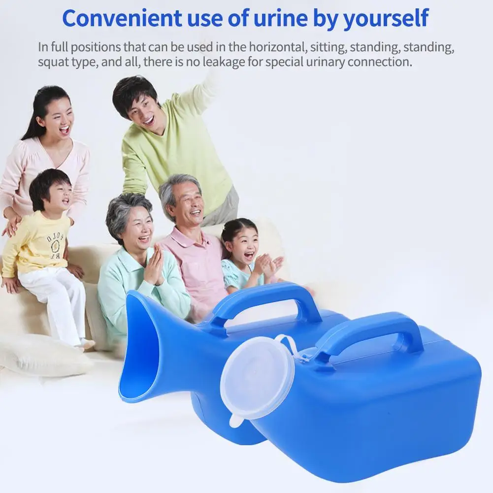 1000ml Portable Mobile Toilet Car Travel Camp Urine Pee Handle Urinal Storage Urinary Bottle Disability Old Man Helper