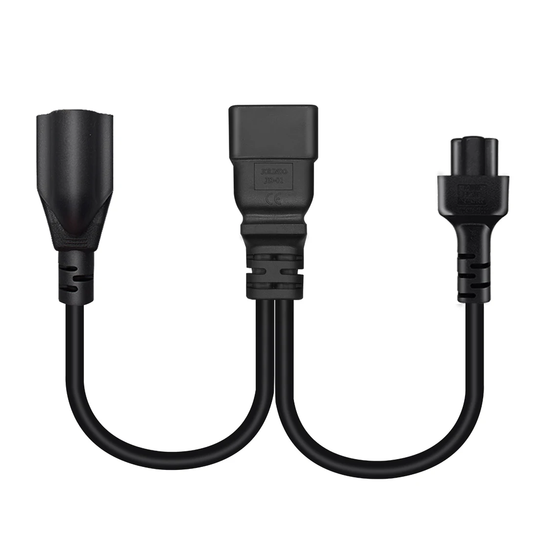 JORINDO IEC320 C20 TO C5/5-15R  ȯ ̺, C20 male 16a ÷  ̱ ǥ 3 Ȧ/C5 3 Ȧ, 0.3m