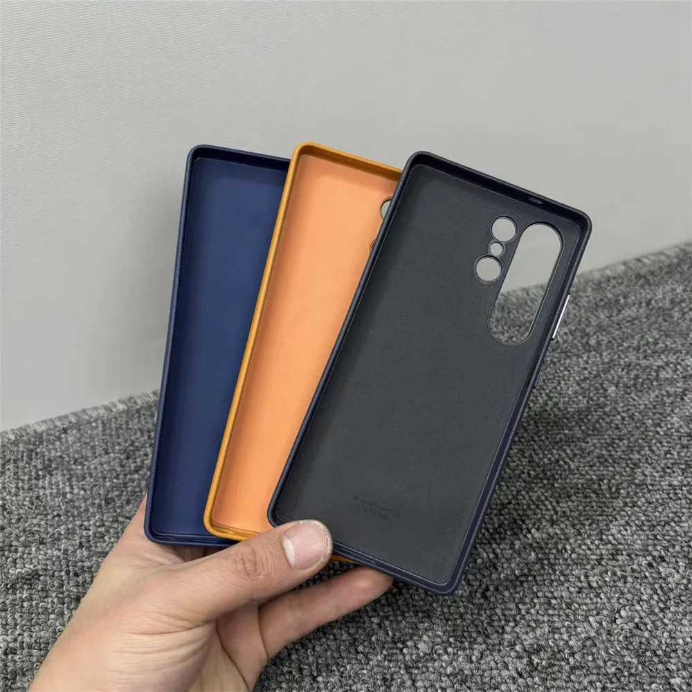 Luxury Leather Shockproof Phone Case - Premium Genuine Back Shell Cover