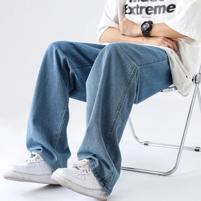 M-5XL 십대 청바지, 슬림하고 루즈한 피팅, 캐주얼 바지, 다목적 운동복, 스트레이트 레그, 할인가격, 무료 배송