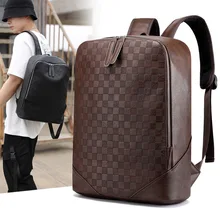 

REJS Backpacks for Men Laptop Backpack 15.6 Light PU Simple Designer Bagpack Business Highquality Notebook Urban Luxury Rucksack