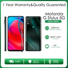 Motorola Moto G Stylus 5G XT2131 Original Unlocked 128GB 4GB RAM 48MP Camera 5000mAh Battery Cell Phone With Free Shipping