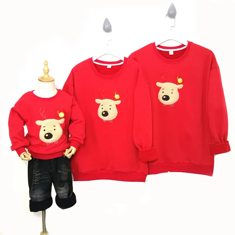 thumbnail image 1 of Ropa a juego para toda la familia, conjuntos navideños, además de suéteres de terciopelo con apariencia familiar, camisas para madre, padre e hijos, ropa de otoño e invierno CL694, 1 of 5