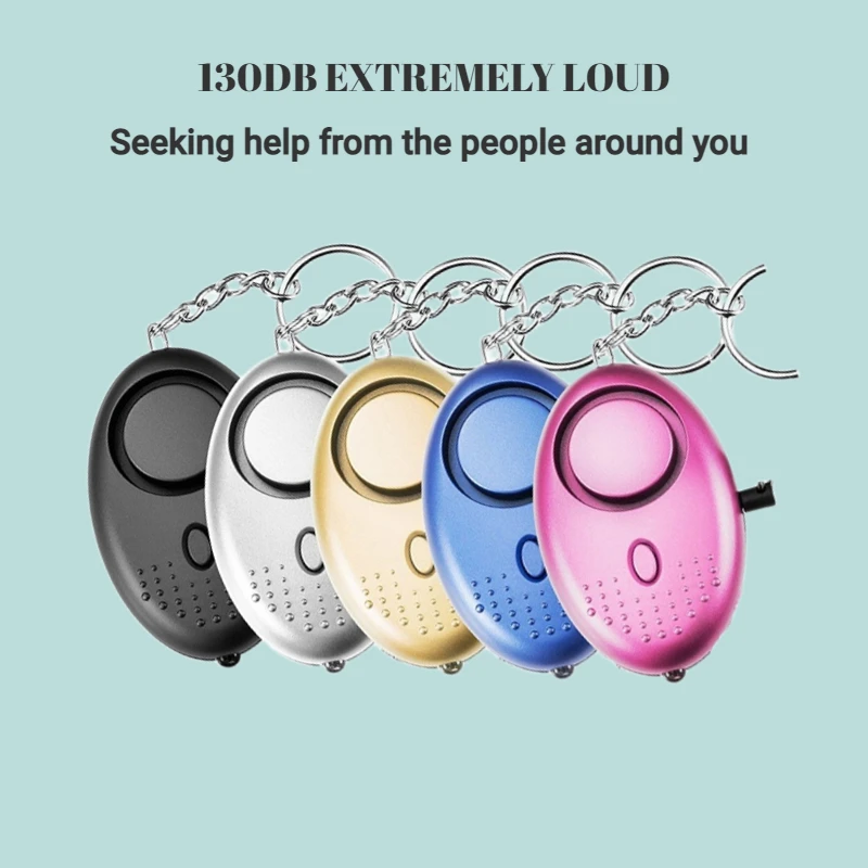 

130dB Self Defense Alarm Anti-wolf Girl Women Security Protect Alert Personal Safety Scream Loud Keychain Emergency Alarm