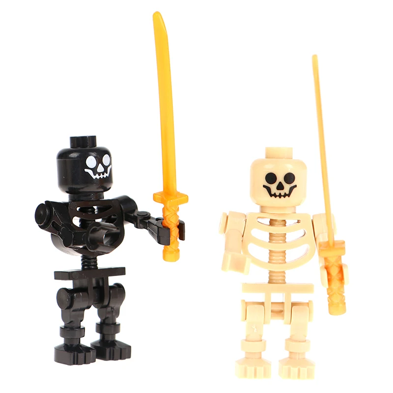 4/5Pcs Skeleton Soldier Building Block Minifigure Ninja Bone Minifigure Army Skeleton Pirates Castle Building Block Figure Doll building blocks construction blocks