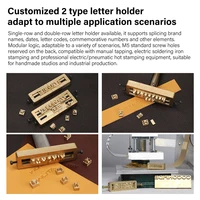 WUTA Brass Stamps Letter Number Alphabet Symbol Custom Personalized Logo Embossing Mold for Hot Foil Stamping Machine DIY Gifts 6