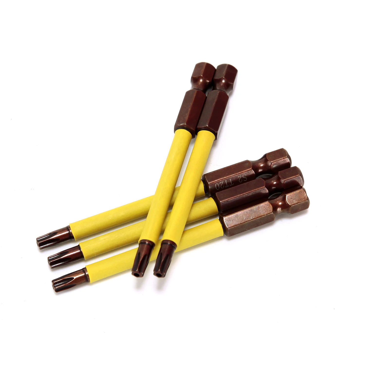 Hochwertiges magnetisches Torx-Bohrer-Set, 5-teilig, T15, T20, T25, Schraubendreher-Bits mit 1/4 Zoll Sechskantschaft, 75 mm Länge für sichere Befestigung – Detail 4
