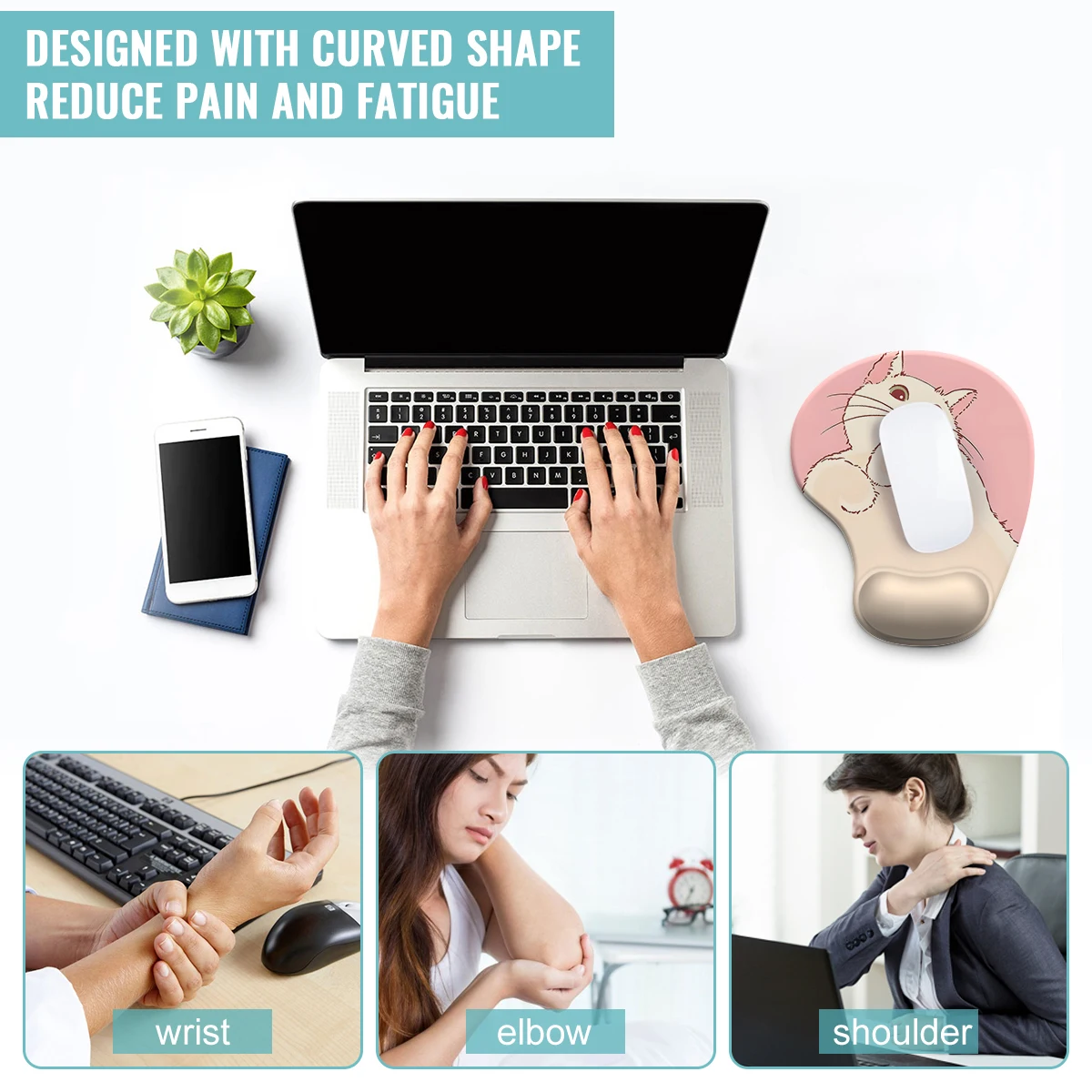 Ergonomic Cat Paw Mouse Pad