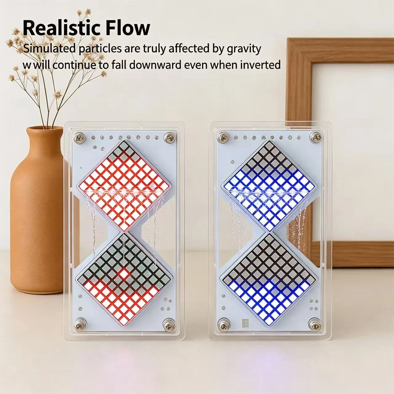 LED 도트 매트릭스 전자 모래시계 키트 중력 감지 타이머 시계 용접 연습 전자 DIY 생산 부품
