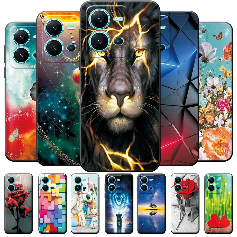 Per Vivo X80 Lite Custodia 5G Per Vivo X80 Lite 2022 Cover Cute Animal Custodia Morbida In Silicone Per Vivo X80 Lite Cool Cartoon Funda