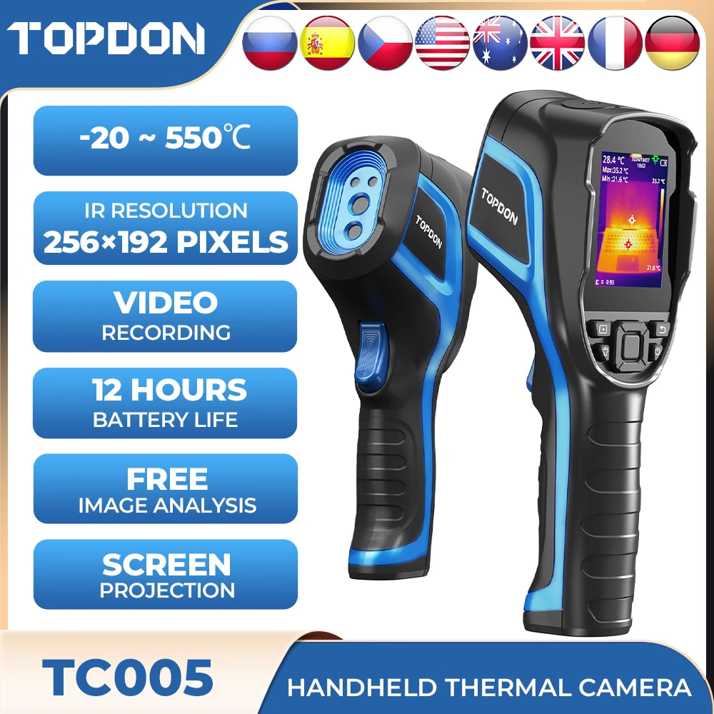 TOPDON TC005 High Resolution Accuracy 256*192 Handheld Infrared Thermal